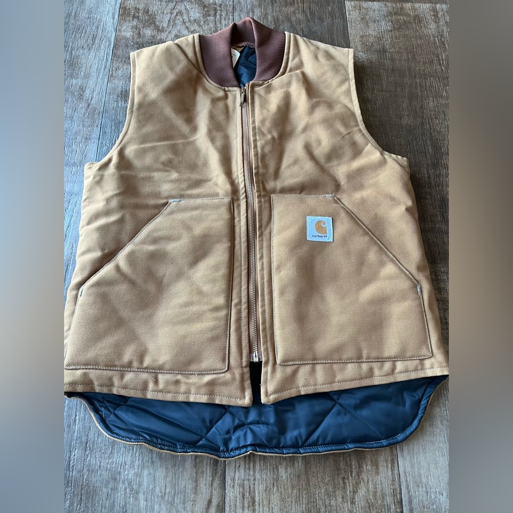 Carhartt Tan and Brown Vest Size M